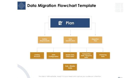 Introducing And Implementing Approaches Within The Business Data Migration Flowchart Template Graphics PDF