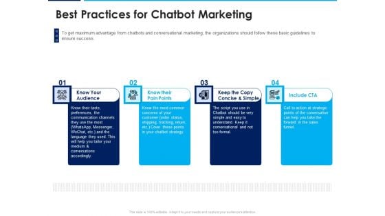 Introducing Inbound Marketing For Organization Promotion Best Practices For Chatbot Marketing Introduction PDF