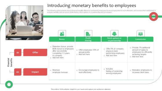 Introducing Monetary Benefits To Employees Ppt Infographics Design Ideas PDF