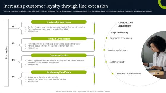 Introducing New Commodities Through Product Line Extension Increasing Customer Loyalty Through Line Brochure PDF