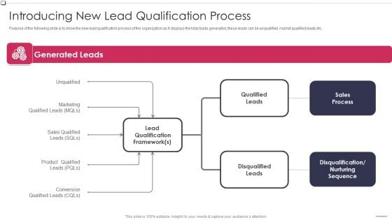 Introducing New Lead Qualification Process Business To Business Promotion Sales Lead Themes PDF