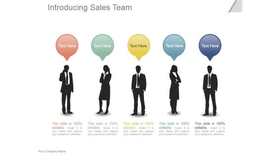 Introducing Sales Team Ppt PowerPoint Presentation Example 2015