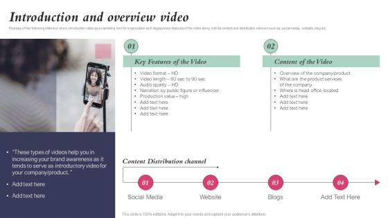 Introduction And Overview Video Action Plan Playbook For Influencer Reel Marketing Ideas PDF