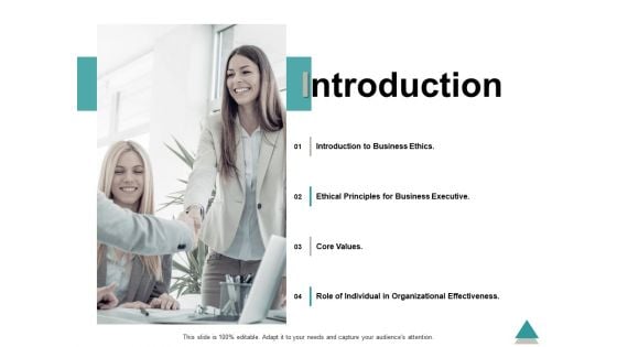 Introduction Business Ethics Core Values Ppt PowerPoint Presentation Ideas Examples