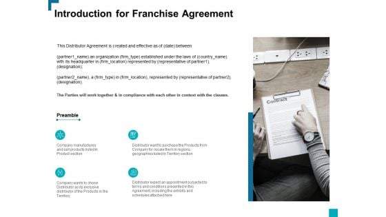 Introduction For Franchise Agreement Ppt PowerPoint Presentation Show Good