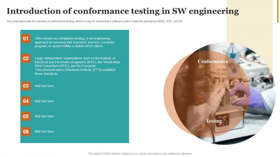 Introduction Of Conformance Testing In SW Engineering Clipart PDF