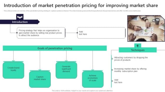 Introduction Of Market Penetration Pricing For Improving Market Share Background PDF