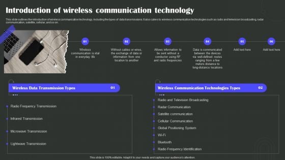 Introduction Of Wireless Communication Technology Wireless Technology Transformation Guidelines PDF