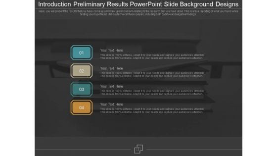 Introduction Preliminary Results Powerpoint Slide Background Designs