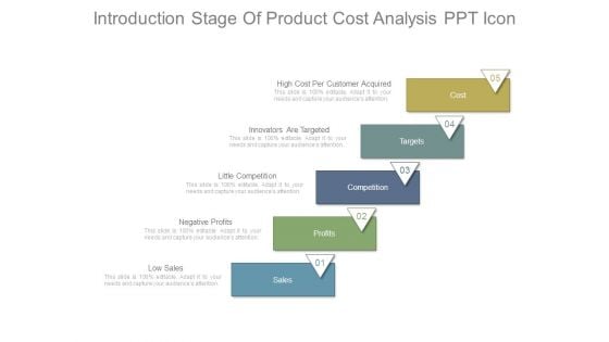 Introduction Stage Of Product Cost Analysis Ppt Icon