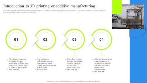 Introduction To 3D Printing Or Additive Manufacturing Slides PDF