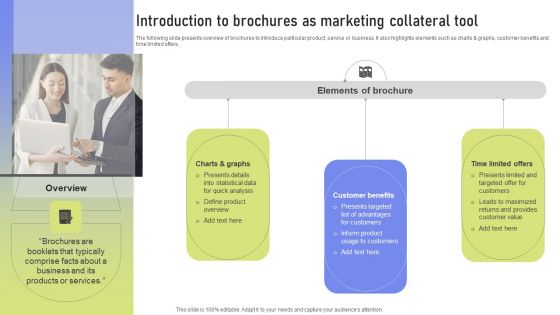 Introduction To Brochures As Marketing Collateral Tool Ppt PowerPoint Presentation File Inspiration PDF