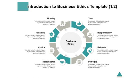 Introduction To Business Ethics Template Behavior Ppt PowerPoint Presentation Portfolio Clipart Images