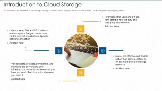 Introduction To Cloud Storage Ppt Infographics Examples PDF