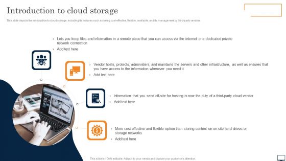 Introduction To Cloud Storage Ppt PowerPoint Presentation Diagram Templates PDF