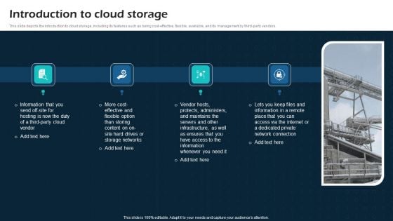 Introduction To Cloud Storage Virtual Cloud Network IT Ppt Show Graphics Pictures PDF