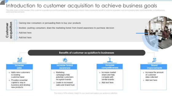 Introduction To Customer Acquisition To Achieve Business Goals Designs PDF Introduction To Customer Acquisition To Achieve Business Goals Designs PDF