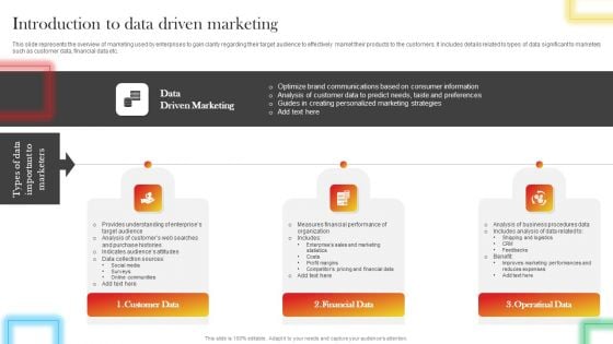 Introduction To Data Driven Marketing Portrait PDF