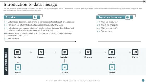 Introduction To Data Lineage Deploying Data Lineage IT Demonstration PDF Introduction To Data Lineage Deploying Data Lineage IT Demonstration PDF