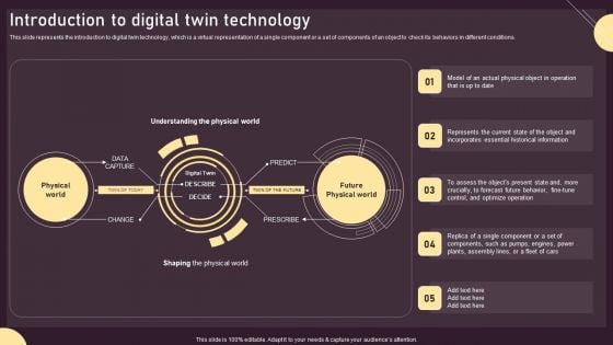 Introduction To Digital Twin Technology Ppt PowerPoint Presentation File Infographic Template PDF Introduction To Digital Twin Technology Ppt PowerPoint Presentation File Infographic Template PDF