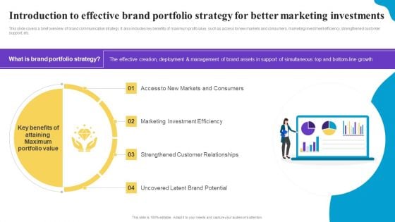 Introduction To Effective Brand Portfolio Strategy For Better Marketing Investments Infographics PDF