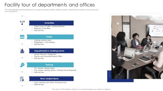 Introduction To Employee Onboarding And Induction Training Facility Tour Of Departments And Offices Formats PDF