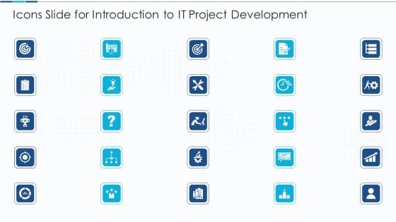 Introduction To IT Project Development Icons Slide For Introduction To IT Project Development Brochure PDF