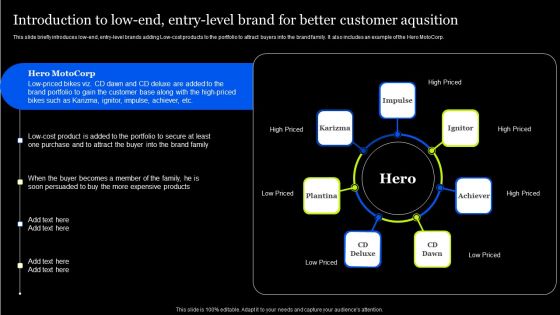 Introduction To Low End Entry Level Brand For Better Customer Aqusition Summary PDF