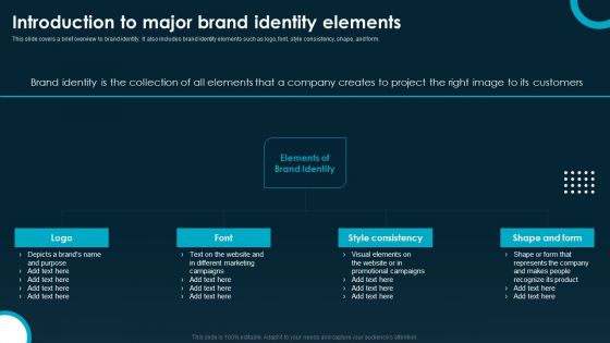 Introduction To Major Brand Identity Elements Ideas PDF