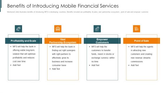 Introduction To Mobile Money In Developing Countries Benefits Of Introducing Mobile Formats PDF