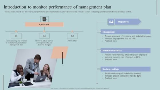 Introduction To Monitor Performance Of Management Plan Mockup PDF