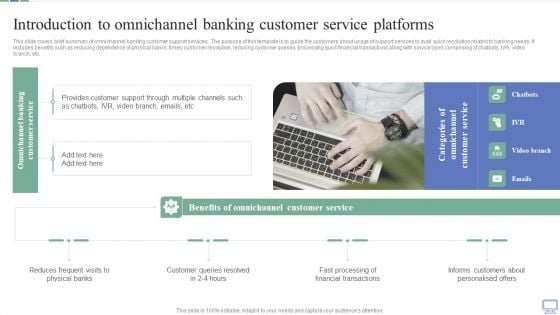 Introduction To Omnichannel Banking Customer Service Platforms Topics PDF