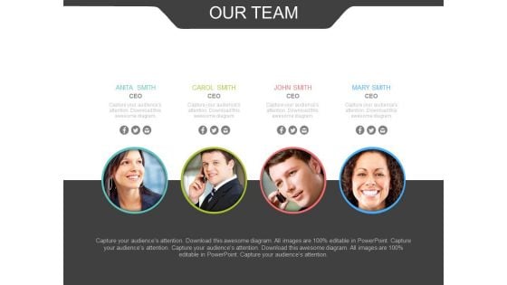 Introduction To Our Support Team Powerpoint Slides Introduction To Our Support Team Powerpoint Slides