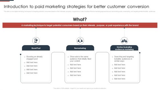 Introduction To Paid Marketing Strategies For Better Customer Conversion Formats PDF Introduction To Paid Marketing Strategies For Better Customer Conversion Formats PDF