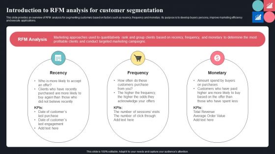 Introduction To RFM Analysis For Customer Segmentation Ppt Portfolio Show PDF Introduction To RFM Analysis For Customer Segmentation Ppt Portfolio Show PDF