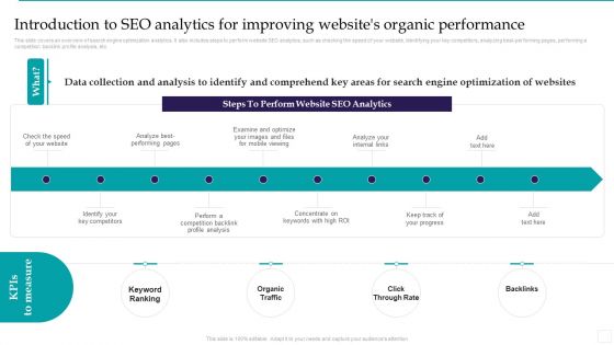 Introduction To SEO Analytics For Improving Websites Organic Performance Demonstration PDF