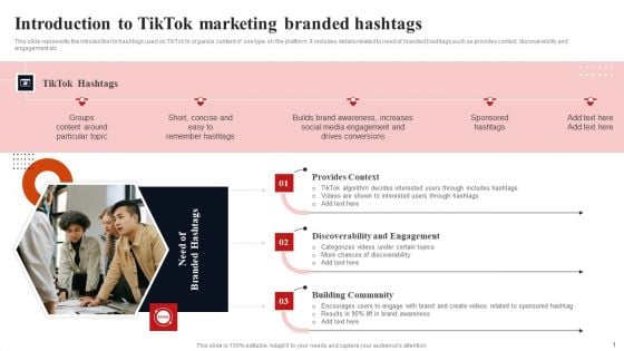 Introduction To Tiktok Marketing Branded Hashtags Pictures PDF