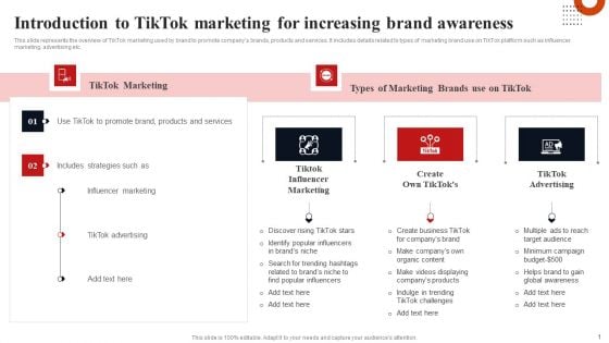 Introduction To Tiktok Marketing For Increasing Brand Awareness Professional PDF