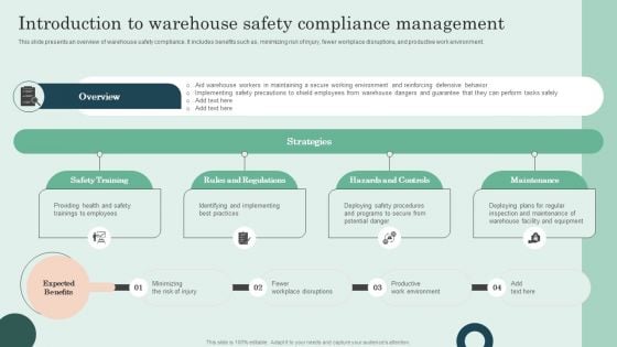Introduction To Warehouse Safety Compliance Management Rules PDF Introduction To Warehouse Safety Compliance Management Rules PDF