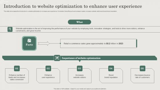 Introduction To Website Optimization To Enhance User Experience Template PDF Introduction To Website Optimization To Enhance User Experience Template PDF