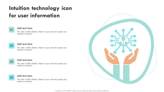 Intuition Technology Icon For User Information Ppt Show Aids PDF