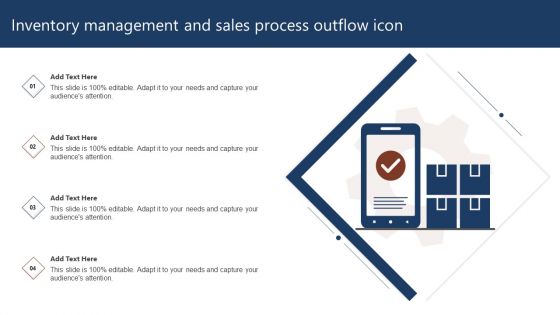 Inventory Management And Sales Process Outflow Icon Inspiration PDF