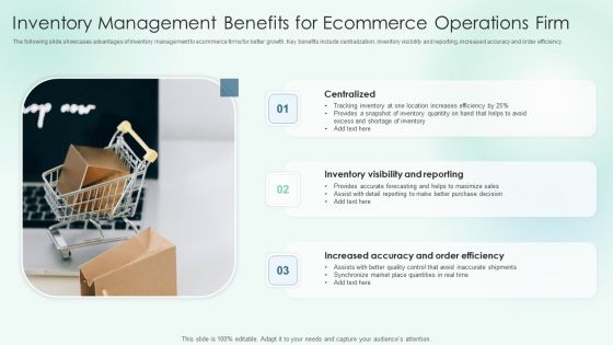 Inventory Management Benefits For Ecommerce Operations Firm Professional PDF