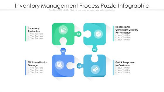 Inventory Management Process Puzzle Infographic Ppt Show Examples PDF