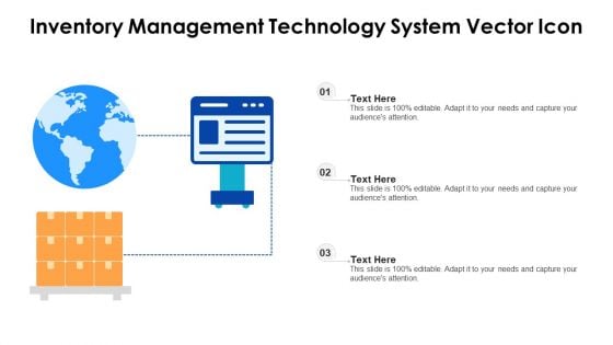 Inventory Management Technology System Vector Icon Ppt PowerPoint Presentation Gallery Styles PDF