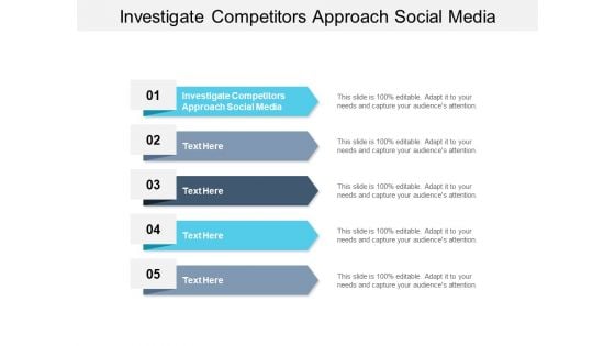 Investigate Competitors Approach Social Media Ppt PowerPoint Presentation Model Format Ideas Cpb Pdf