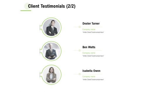 Investment Advisor Service Proposal Client Testimonials Teamwork Ppt Layouts Show PDF