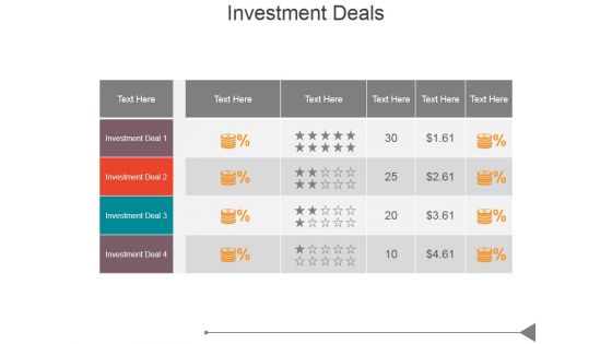 Investment Deals Ppt PowerPoint Presentation Designs Download