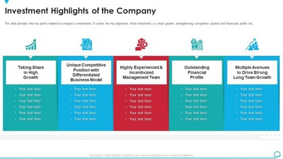 Investment Highlights Of The Company Deal Pitchbook IPO Ideas PDF