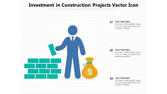 Investment In Construction Projects Vector Icon Ppt PowerPoint Presentation Gallery Inspiration PDF